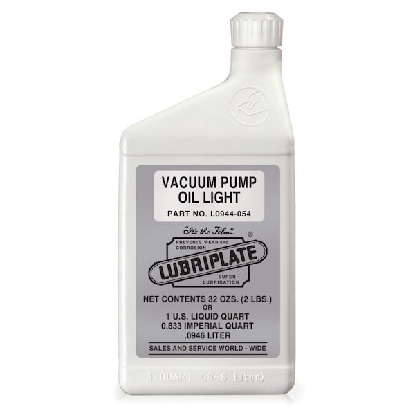 Lubriplate Vac. Pump Oil Lt, 12/1 Qts, Iso-46 Fluid For Vacuum Pumps, PK12 L0944-054 - main
